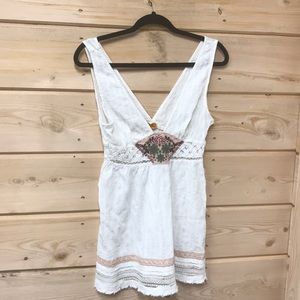 Free People Sleeveless Peasant Top, Tunic Sz 2